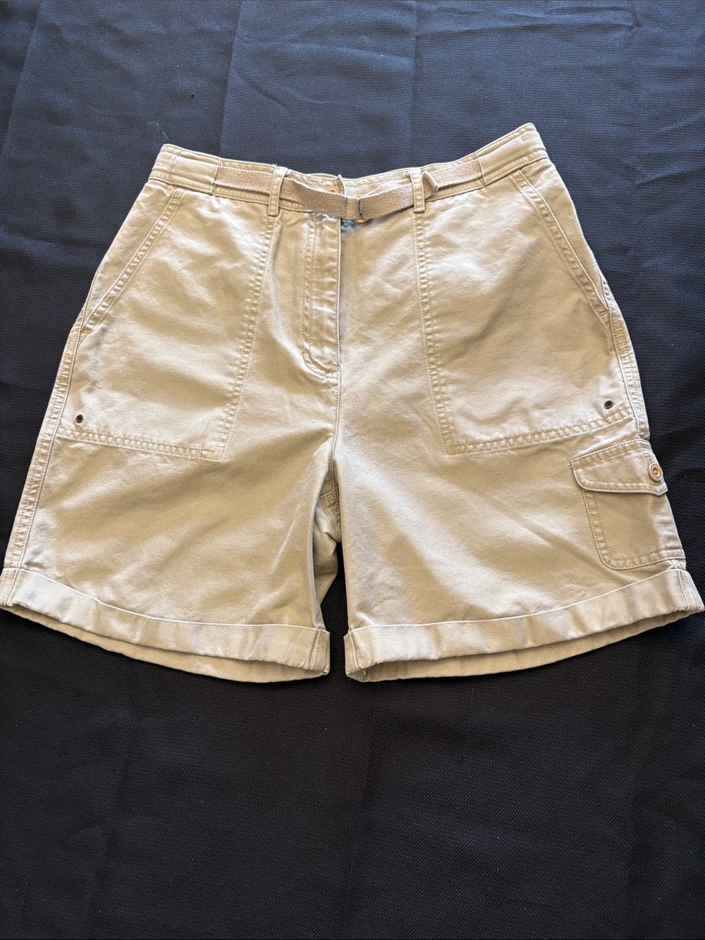 Ralph Lauren Tan Cargo Shorts with Fabric Belt